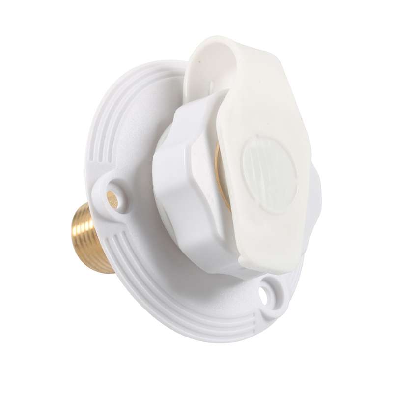 RV Brass Water Inlet Check Valve Yacht Accessories, Color: White+Raw Tape