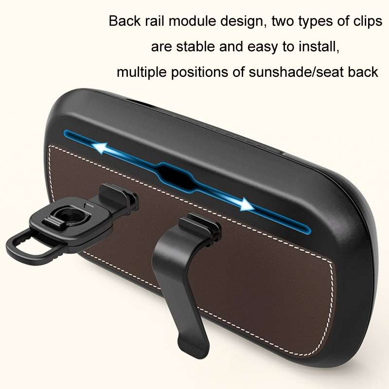 Car Sun Visor Hanging Sunroof Seat Back Tissue Box, Color: Leather Black