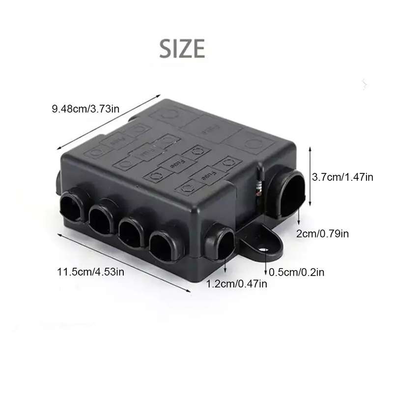 Five-Way One-Input Four-Output Fuse Box RV Power Supply Modification, Specifications: Fuse Box