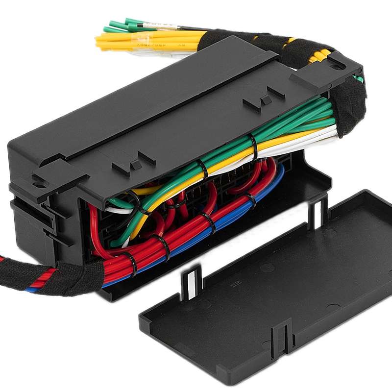 11-way 12V Relay Fuse Holder With Wire For Cars Ships, Specifications: Full Set 4 Pin