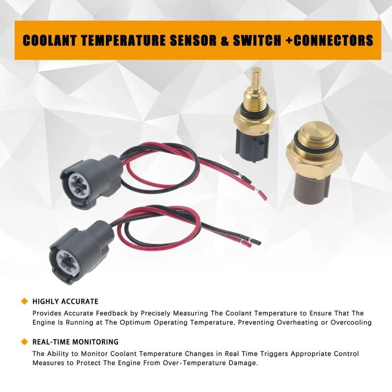 For Honda Civic Radiator Coolant Fan Switch Temperature Sensor Plus Wiring Harness(1set)