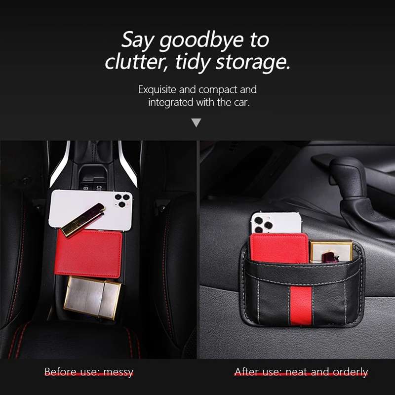 Multifunctional Car-Mounted Adhesive Mesh Bag For Storage Hanging Bags
