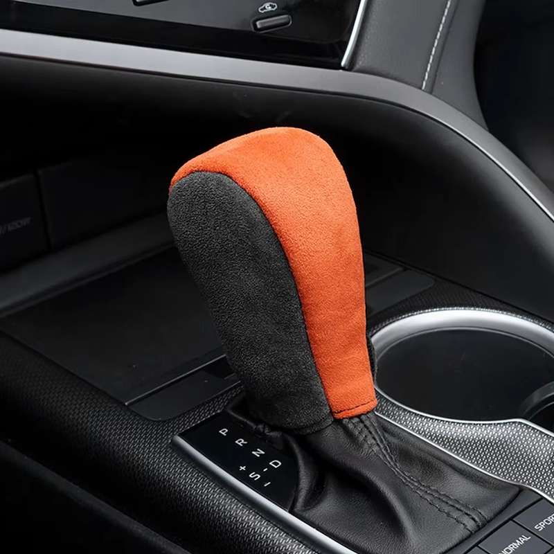 Suede Automatic Manual Gear Lever Cover(Orange)