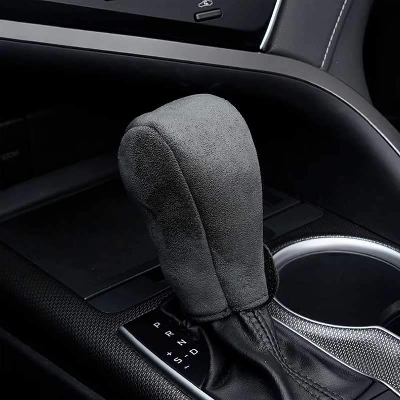 Suede Automatic Manual Gear Lever Cover(Black)