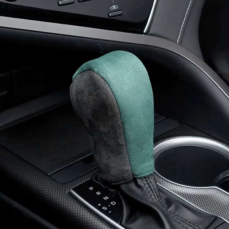 Suede Automatic Manual Gear Lever Cover(Green)