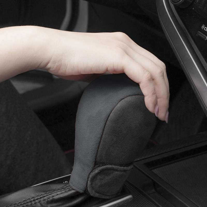 Suede Automatic Manual Gear Lever Cover(Red)