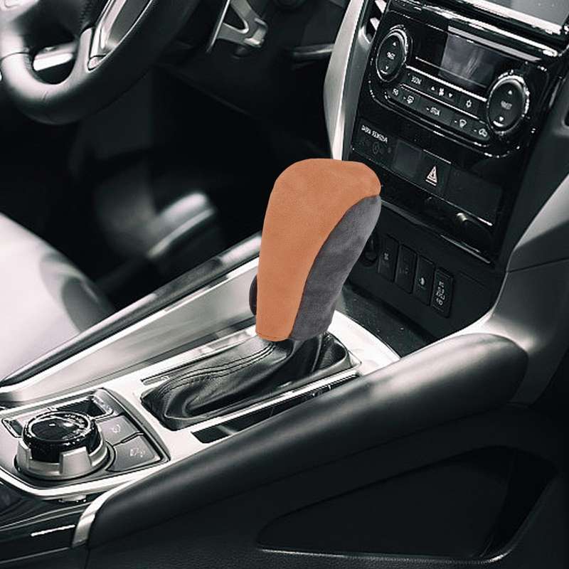 Suede Automatic Manual Gear Lever Cover(Red)