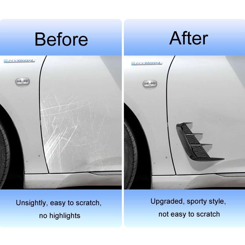 Universal Car Fender Soft Glue Decorative Car Stickers, Color: Carbon Fiber