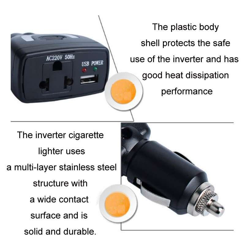 Meind 75W Mini Car Inverter Charger(12V To 220V)