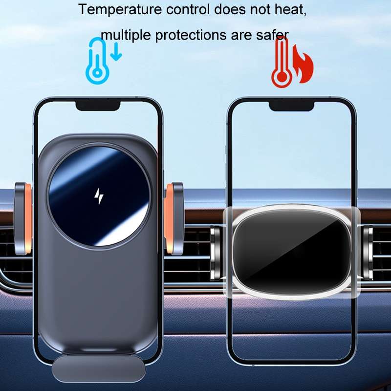 Car Wireless Charging Outlet Navigation Mobile Phone Holder(Single Hook Type)