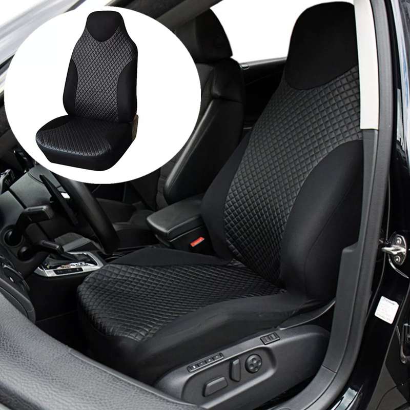 Car Leather Stitching One-piece Front Seat Cover(132x56cm)