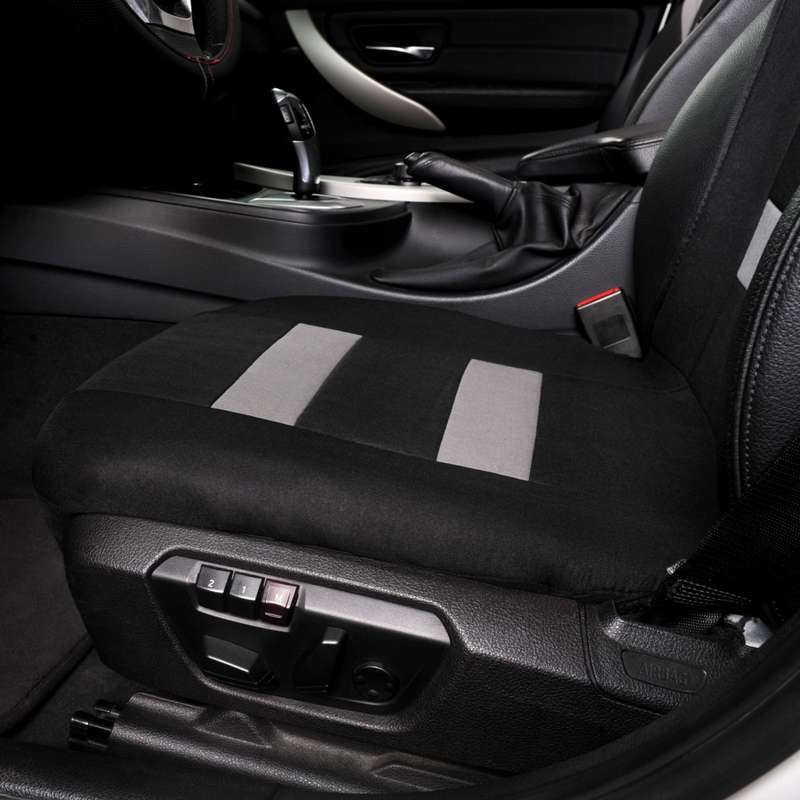 Car Vest Style Double Front Seat Interior Seat Cover(Gray)