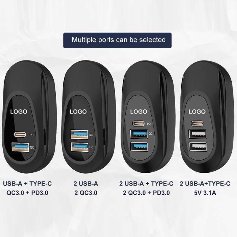 12-24V Bus Handlebar Installed USB Fast Charging Charger, Specifications: 2U+C QC+QC+PD