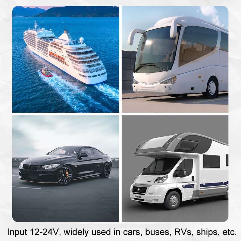 12-24V Bus Handlebar Installed USB Fast Charging Charger, Specifications: 2U+C QC+QC+PD