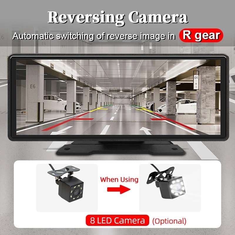 10.26 Inch Car Multimedia Display Supports Carplay/Android Auto Screen Mirroring(Display+ Camera)