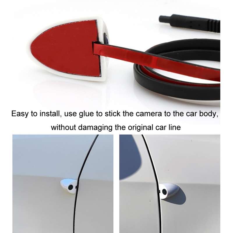5 Inch Carplay Portable Surveillance Video Car Display, Specification: With White Two-way Camera Sid