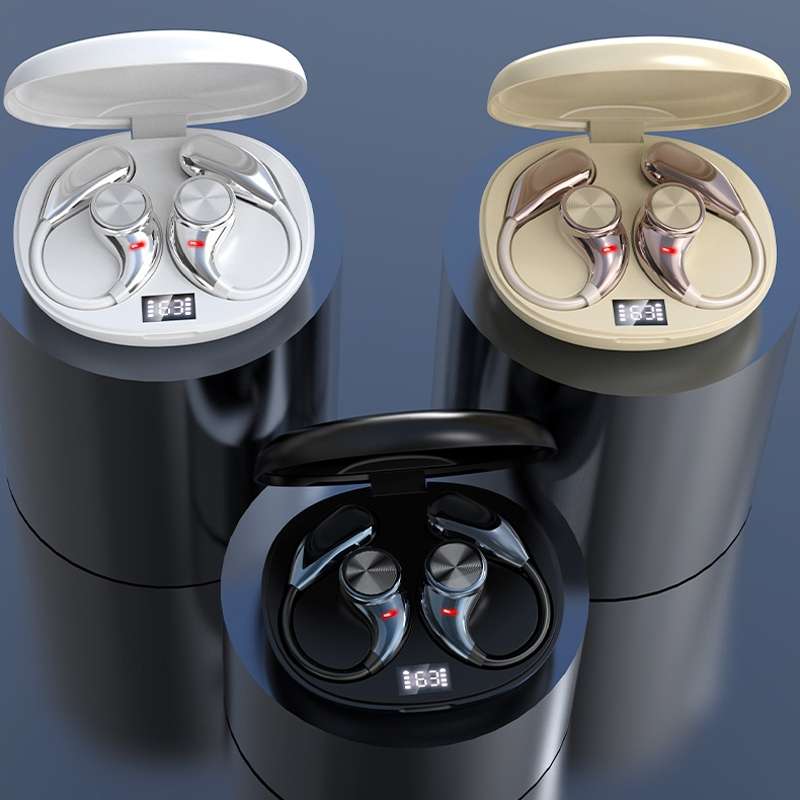 Open Comfortable Hanging Ear OWS Bluetooth Earphones(Black)