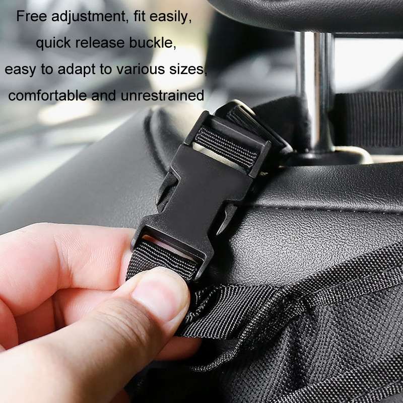 Car Seat Back Storage Hanging Bag Tablet Net Bag(Black)