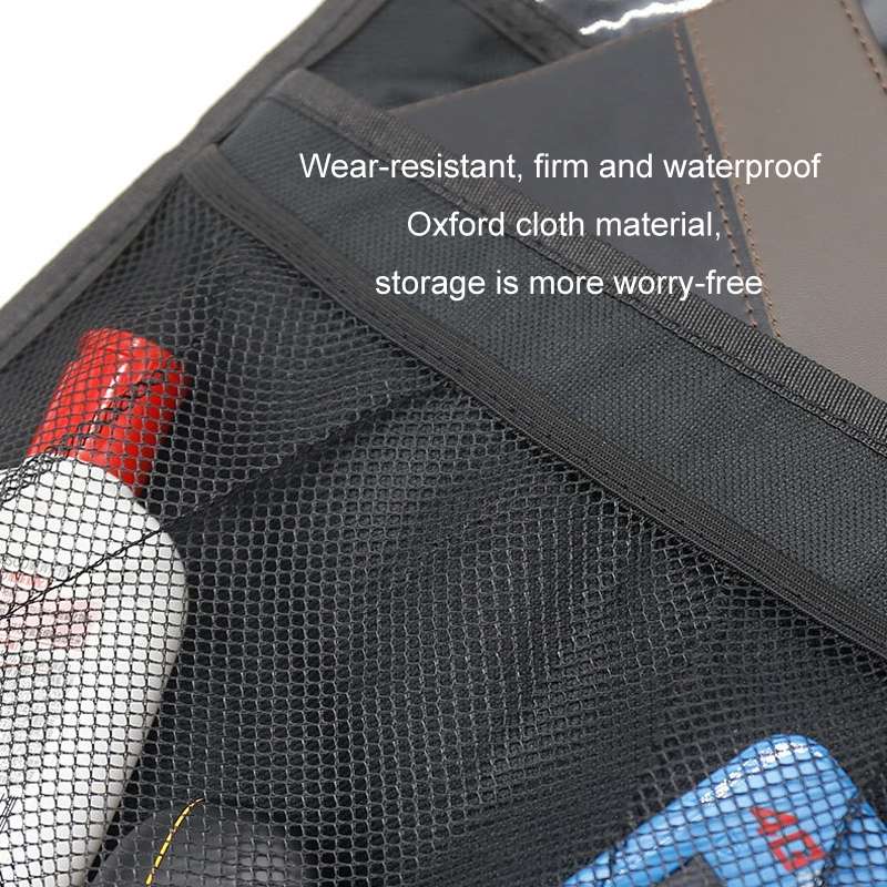 Car Seat Back Storage Hanging Bag Tablet Net Bag(Black)
