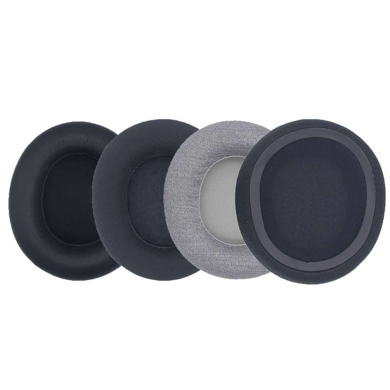 1pair For SteelSeries Arctis Nova 3 / 5 / 7 / Pro Wired Headphone Sponge Cover, Color: Black Leather