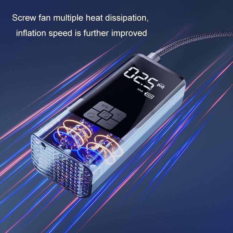 Electric Vehicle Lighting Tire Air Pump Tire Pressure Detection(Wired Model)