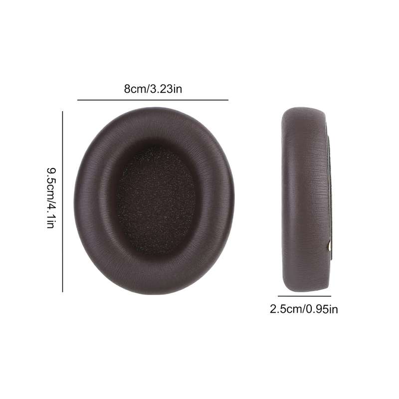 1pair For Beats Studio Pro Headphone Leather Sponge Cover Earmuffs(Black)