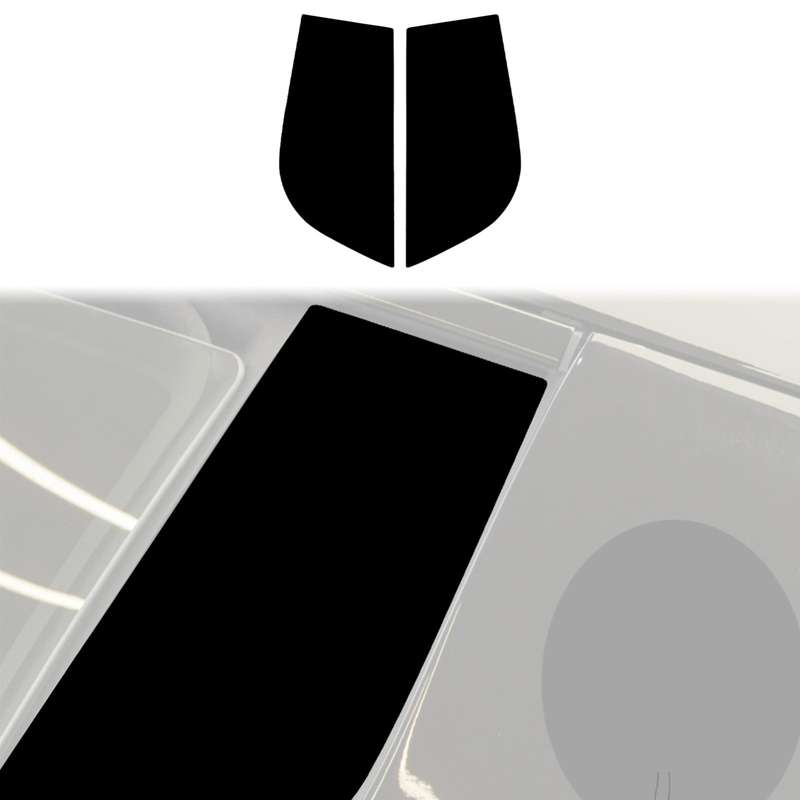 For Maserati MC20 2pcs /Set Universal B-pillar Decoration Stickers for Left and Right Driving(Black)