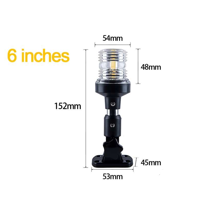 LED Adjustable Yacht Anchor Light All-around Taillight, Specifications: 6 inch