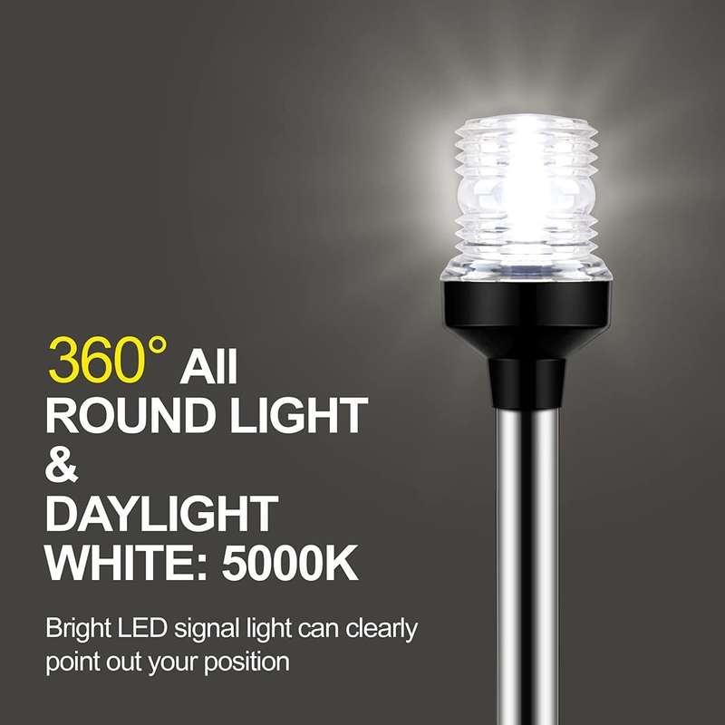 LED Adjustable Yacht Anchor Light All-around Taillight, Specifications: 6 inch