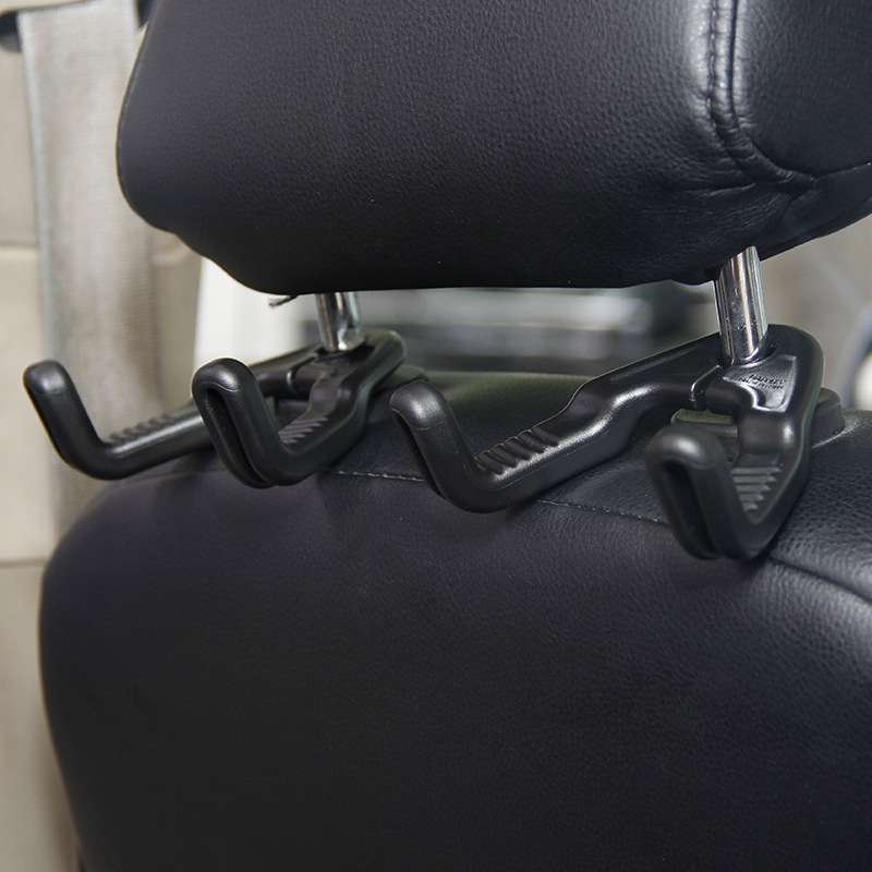 1pair Hidden Car Headrest Storage Hooks Car Seat Hook(Beige)