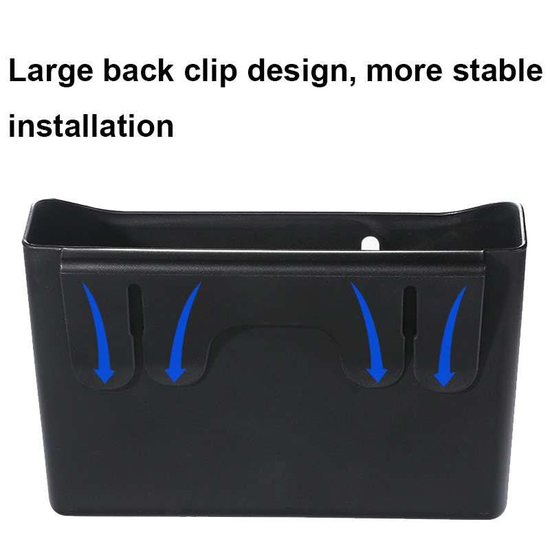 Multifunctional Car Seat Back Storage Box Rear Seat Tissue and Beverage Rack(Black)