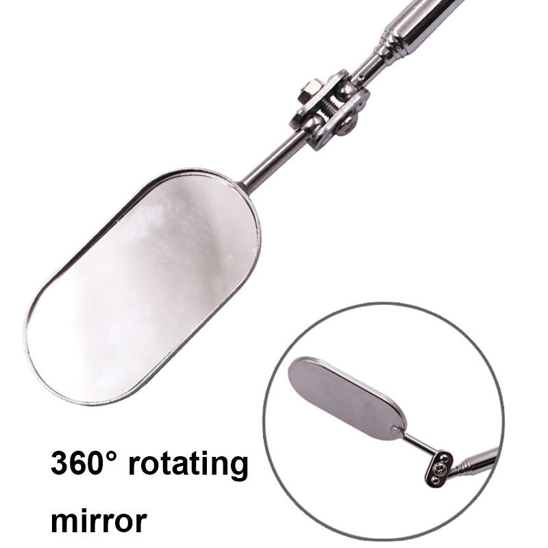 Car Universal Folding Telescopic Inspection Mirror Underbody Inspection Endoscope(Oval)