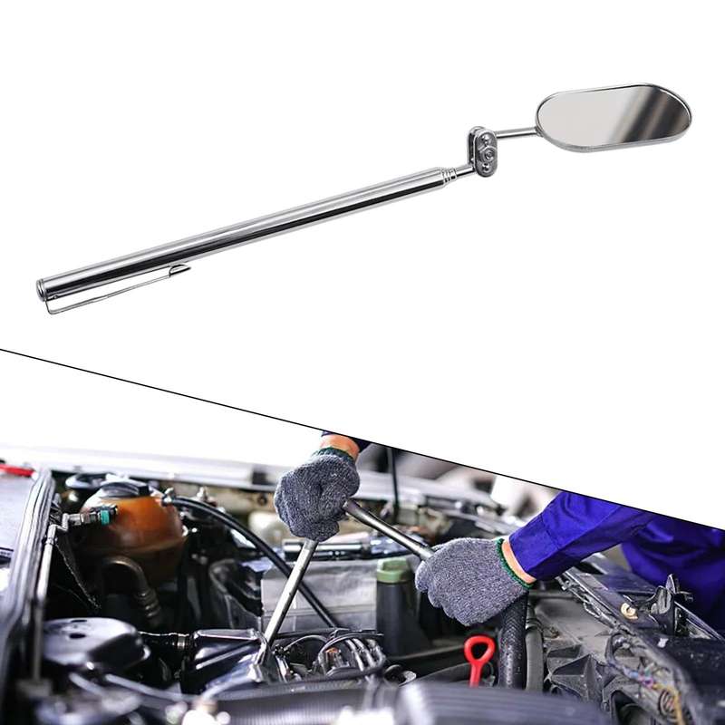 Car Universal Folding Telescopic Inspection Mirror Underbody Inspection Endoscope(Oval)