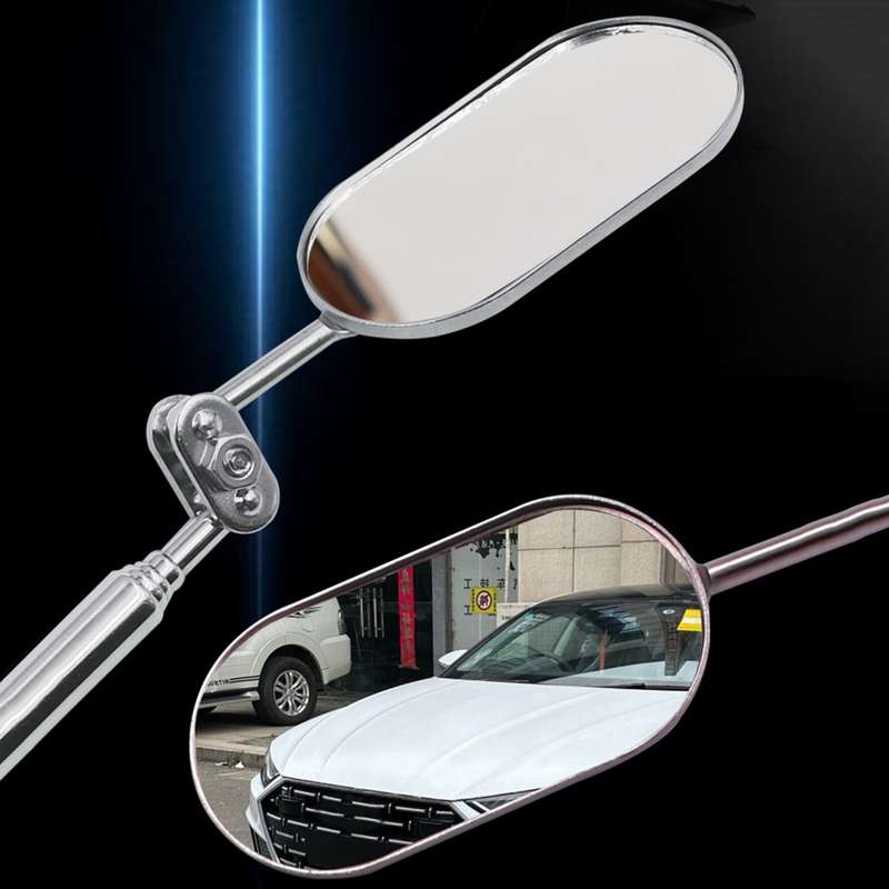 Car Universal Folding Telescopic Inspection Mirror Underbody Inspection Endoscope(Oval)