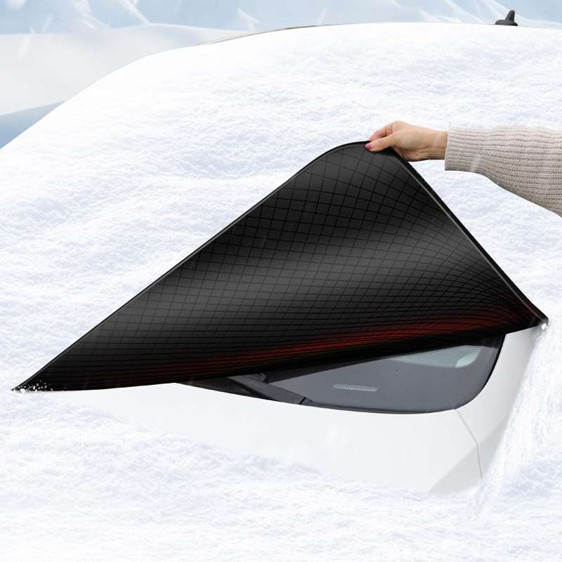 Car Magnetic Front Sunscreen Waterproof Thick Snow Shield(Green)