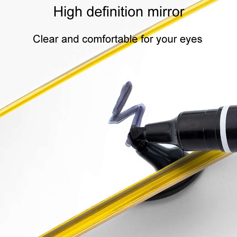 Car Modification Rotatable Adjustable Suction Cup Curved Rearview Mirror