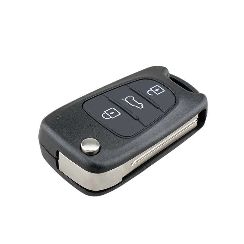 For Hyundai / Kia 3-Button Folding Car Key Shell(Horn Key)