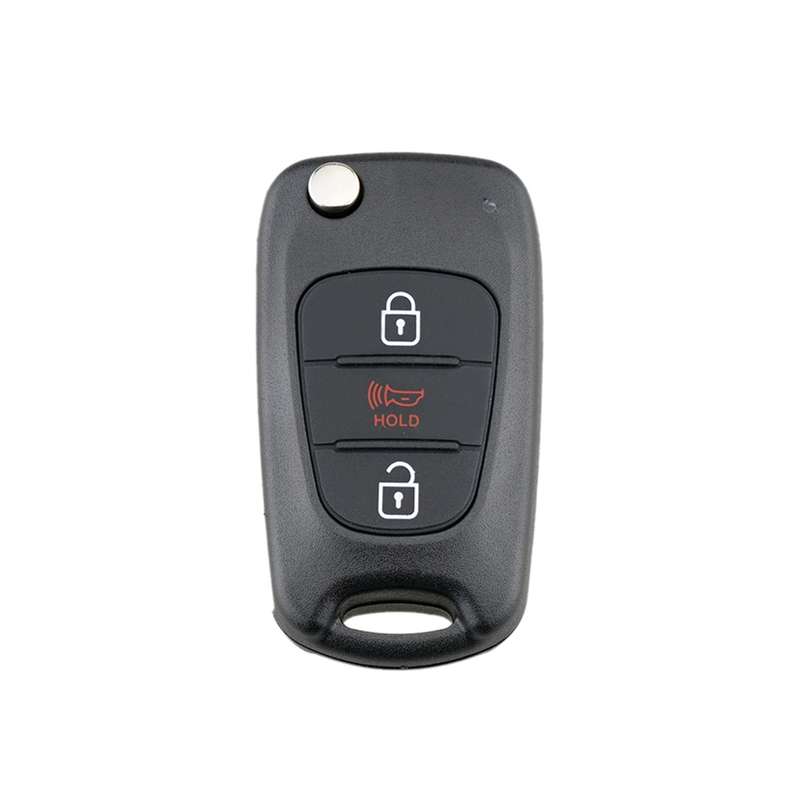 For Hyundai / Kia 3-Button Folding Car Key Shell(Horn Key)