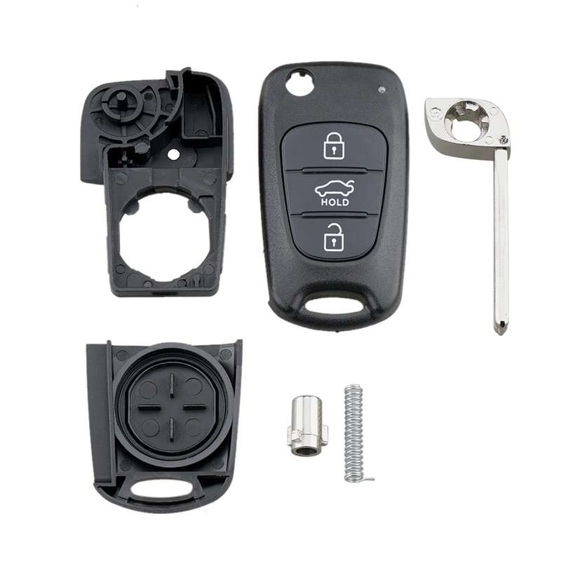 For Hyundai / Kia 3-Button Folding Car Key Shell(Sedan Hold Key)