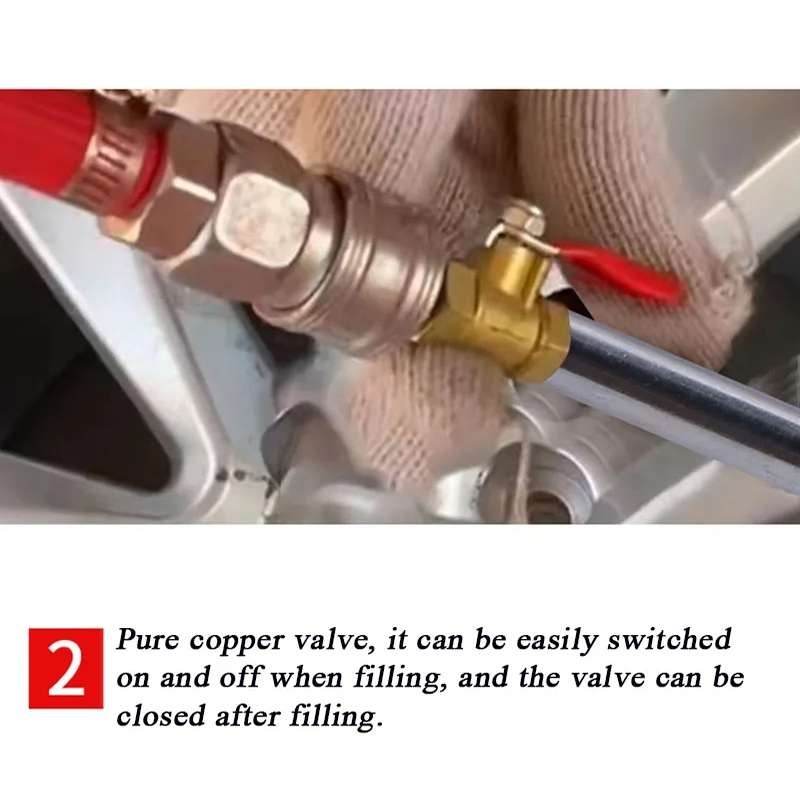 Car Tire Hand-crank Fast Inflation Rod Universal Air Filling Rod With Meter