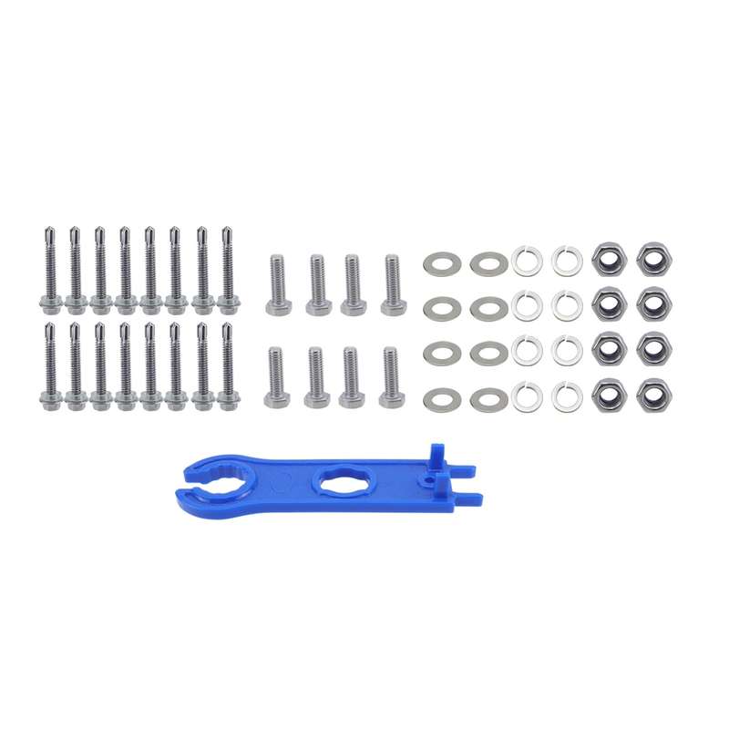 57pcs /Set RV Yacht Solar Panel Z-Shaped Aluminum Alloy Bracket(White)