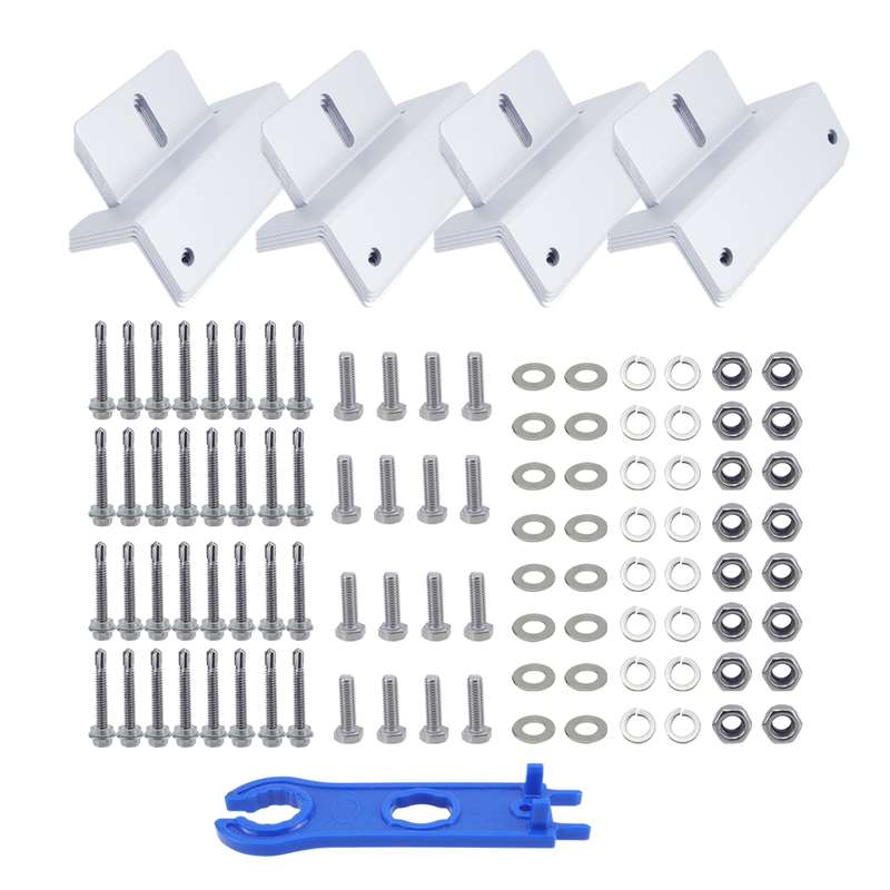113pcs /Set RV Yacht Solar Panel Z-Shaped Aluminum Alloy Bracket(White)