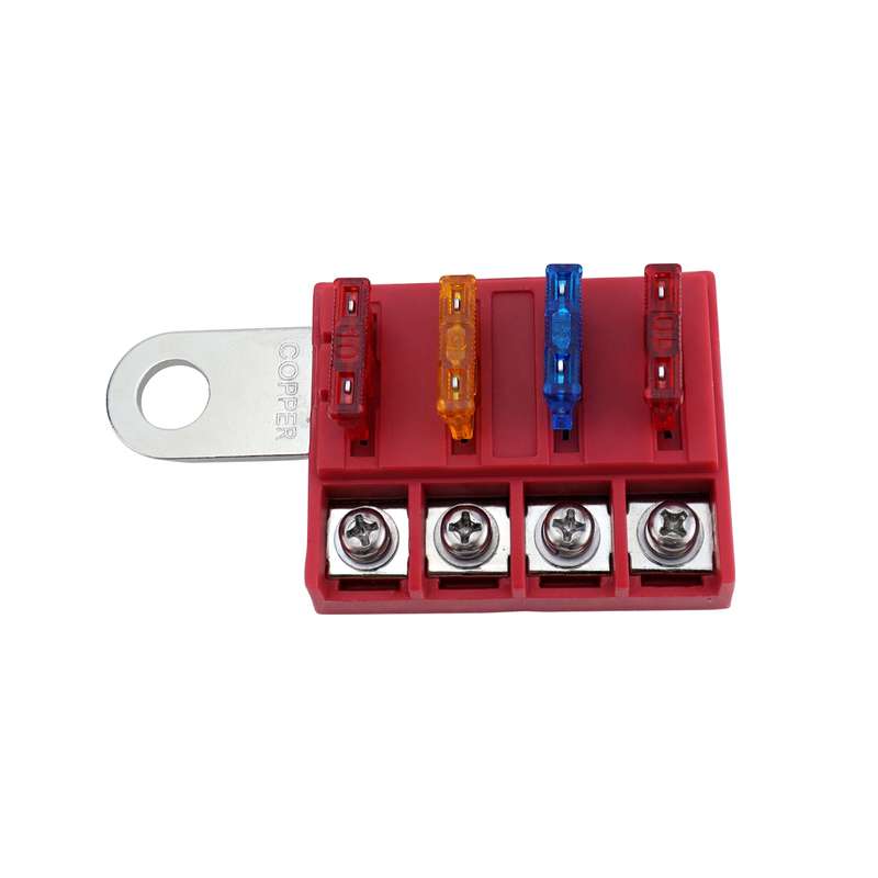 4-way RV Yacht Flame Retardant Waterproof Battery Terminal Fuse Block(Two)