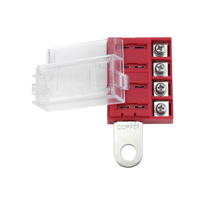 4-way RV Yacht Flame Retardant Waterproof Battery Terminal Fuse Block(Two)