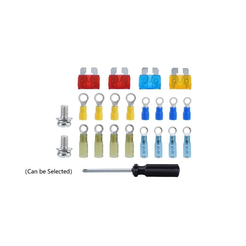 4-way RV Yacht Flame Retardant Waterproof Battery Terminal Fuse Block(Two)