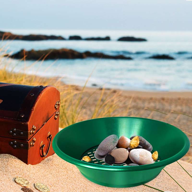 10 Inch Gold Panning Pan ABS Sifting Classifier Washing Attachment Sand Tray