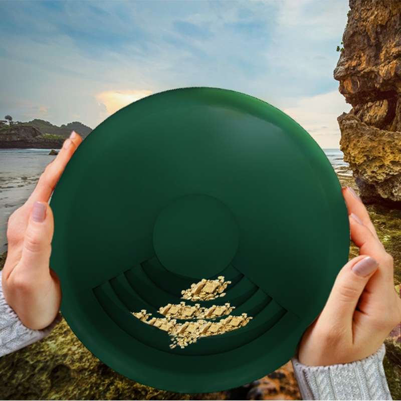 10 Inch Gold Panning Pan ABS Sifting Classifier Washing Attachment Sand Tray