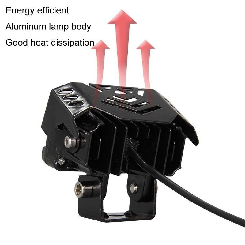 20W Motorcycle Spotlight High Bright Two Color Modified External Waterproof LED Lens Headlight(Alway