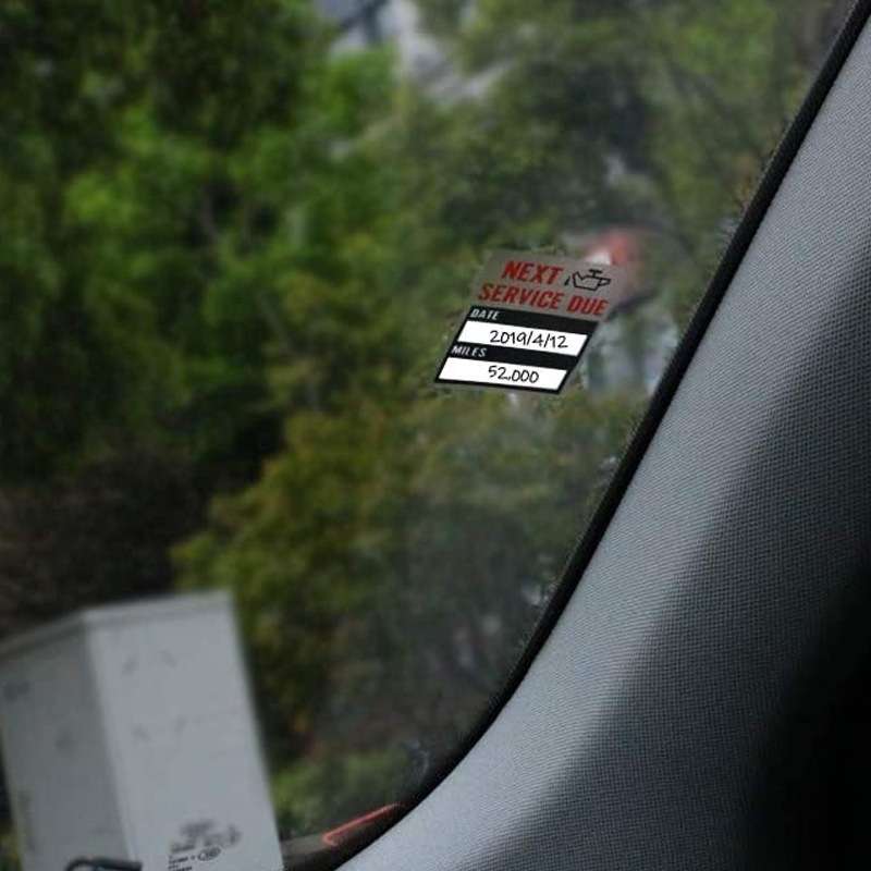 LOCAL STOCK - Car Oil Change/Maintenance Reminder Window Sticker(100pcs /Roll)