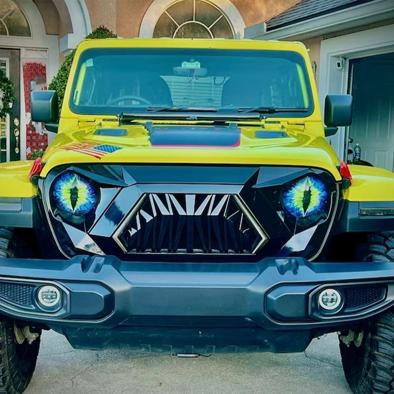 1pair Beast Eyes Headlight Decorative Stickers Off-Road Vehicle Front Lights Stereo Decals, Style: 3
